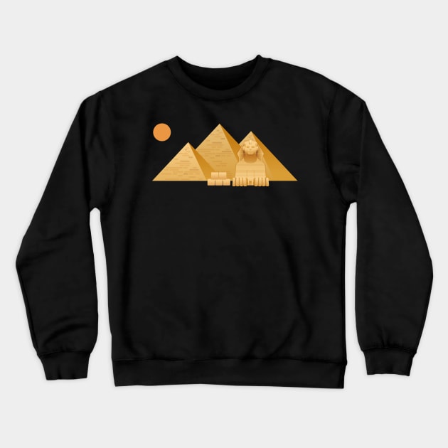 The pyramids Egypt T-shirt Crewneck Sweatshirt by mohamadbaradai